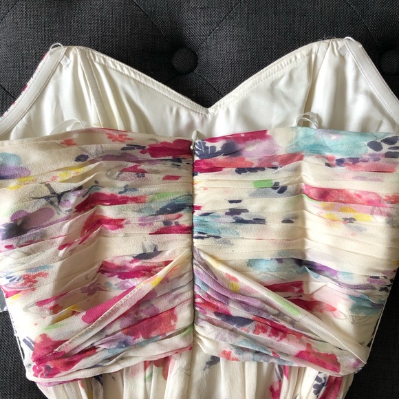 NWT Jill Stuart Silk Floral Cocktail Dress with Tie Waist and Removable … - Picture 5 of 16